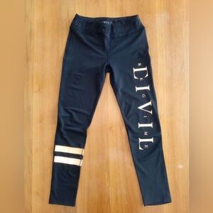 Vintage Civil Regime Black  Leggings Black/Peach 
Women's Size M